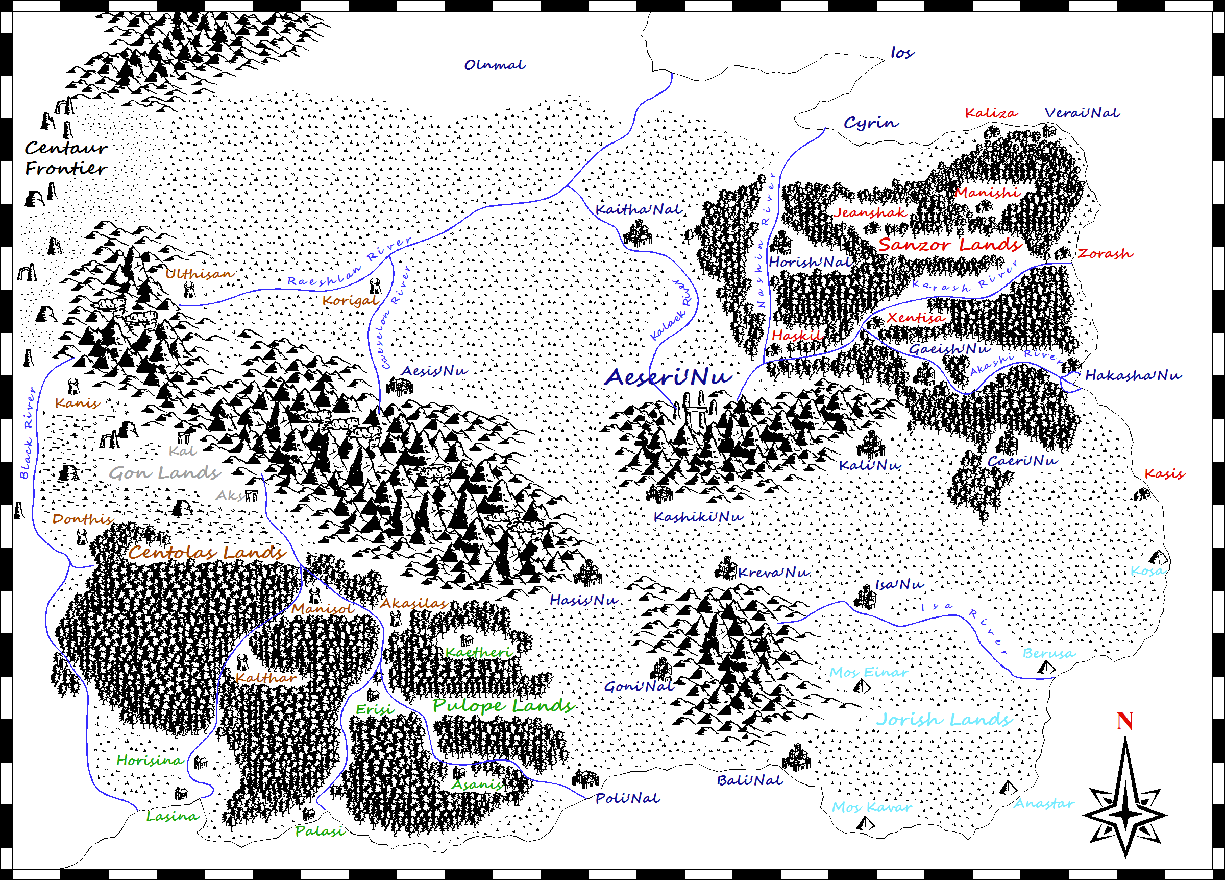 Map of the Aeserian Empire